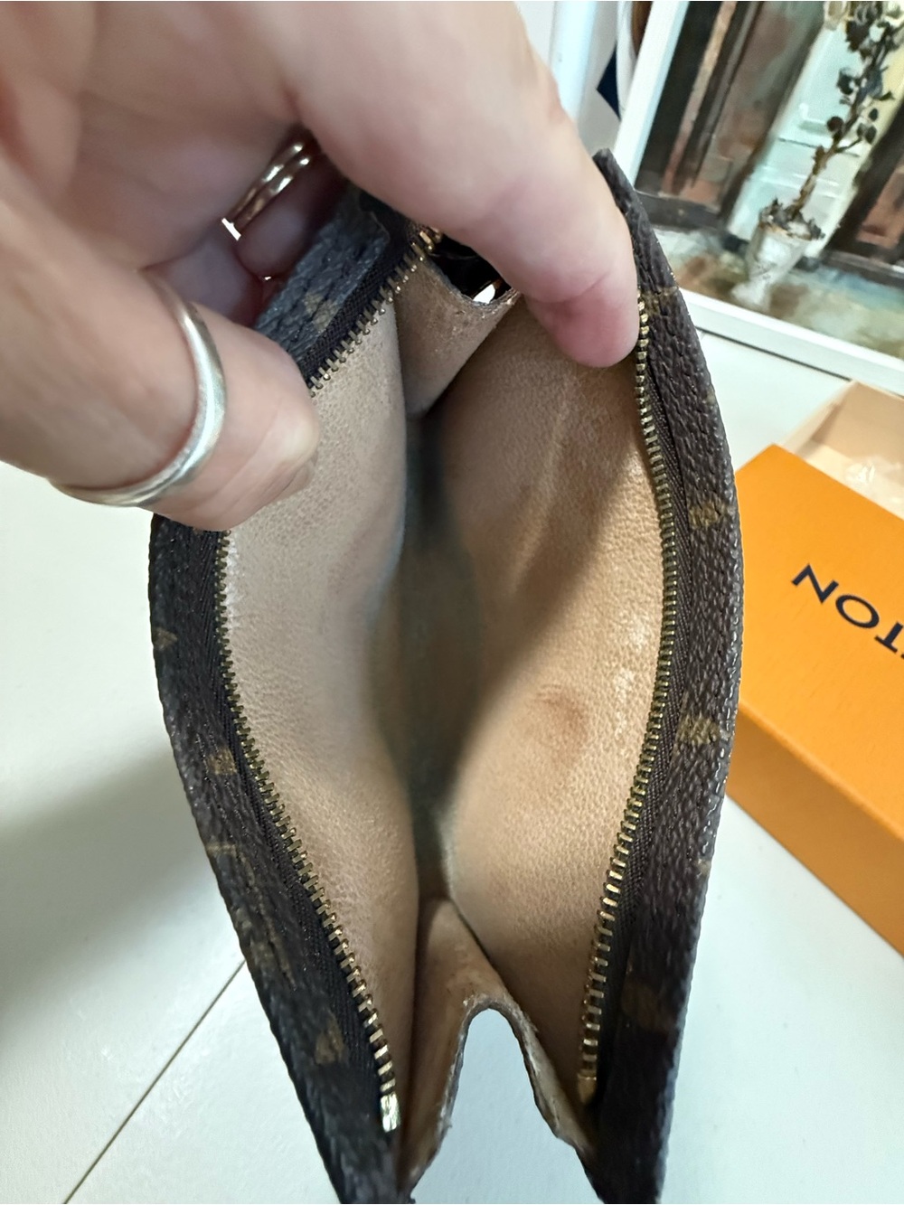 Louis Vuitton Monogram Canvas Pouch with Box in Brown - Picture 7 of 7